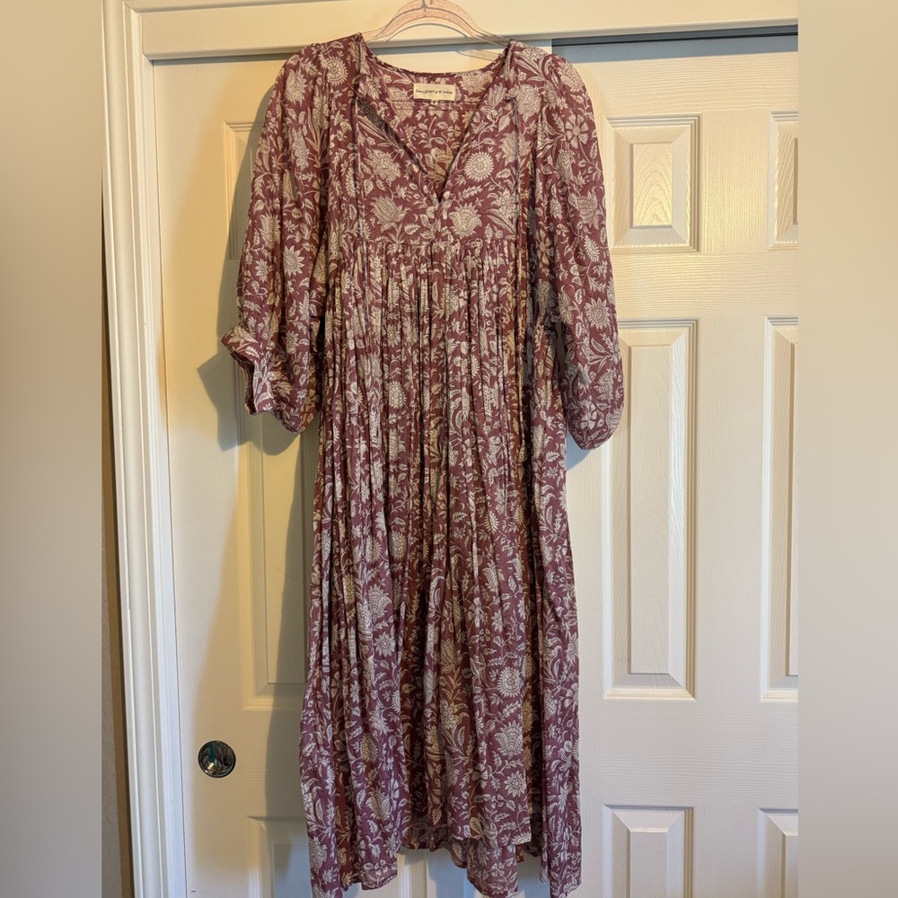 Daughters of India Kyra midi dress in Musk.